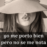 woman with hat, phrase