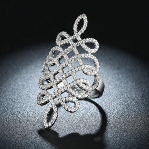 Intertwined Grape Vine Cocktail Ring