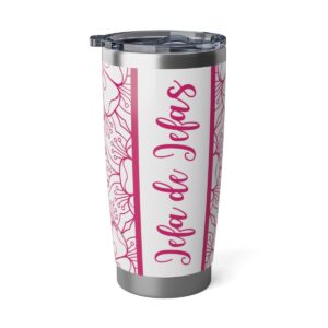 Jefa de Jefas, Vaso Insulado de Acero Inoxidable con Tapa, 20 Onzas