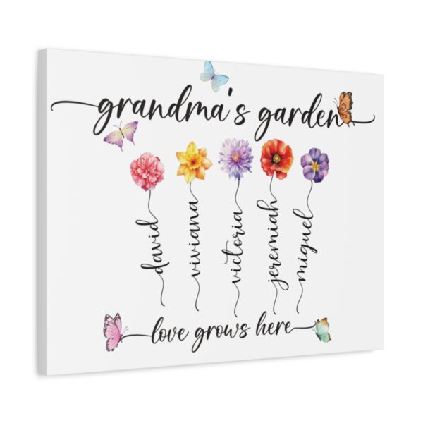 Personalized "Grandma's Garden" Canvas #110, 12"x9"