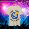 Father's Day 'Dad Level Unlocked' Unisex Heavy Cotton Tee - Image 3