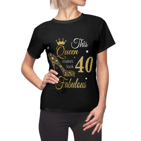 Fabulous Queen 40 Birthday Tee for Women - Image 2