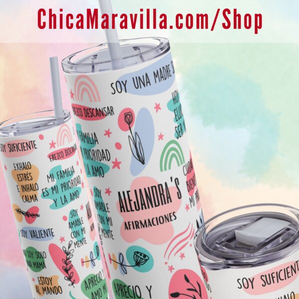 Tumbler Personalizado 'Afirmaciones Mamá' 20oz