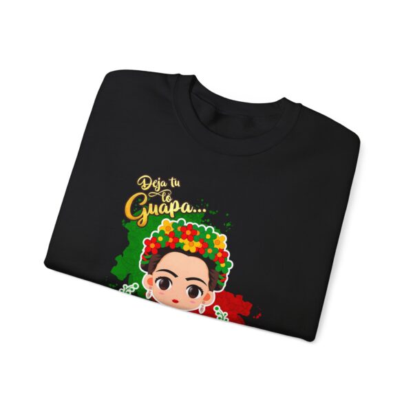 Personalized Unisex Crewneck Sweatshirt - 'Soy Mexicana Lupita' Floral Design for Celebrations - Image 2