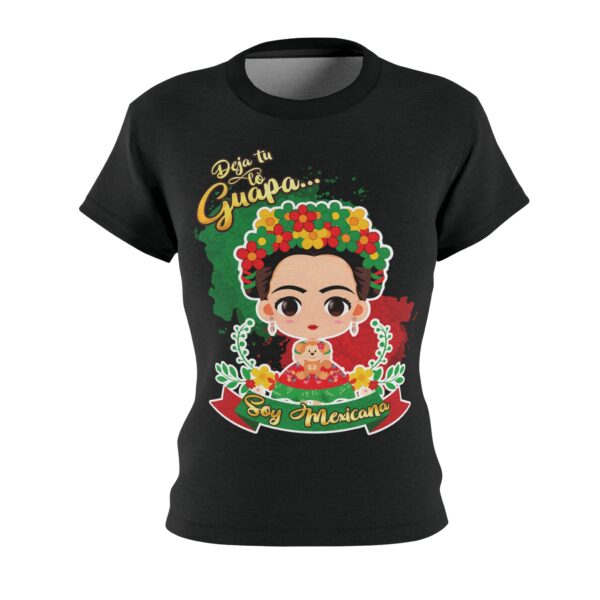 Frida Kahlo Inspired Women's Cut & Sew Tee - 'Soy Mexicana' Graphic Shirt