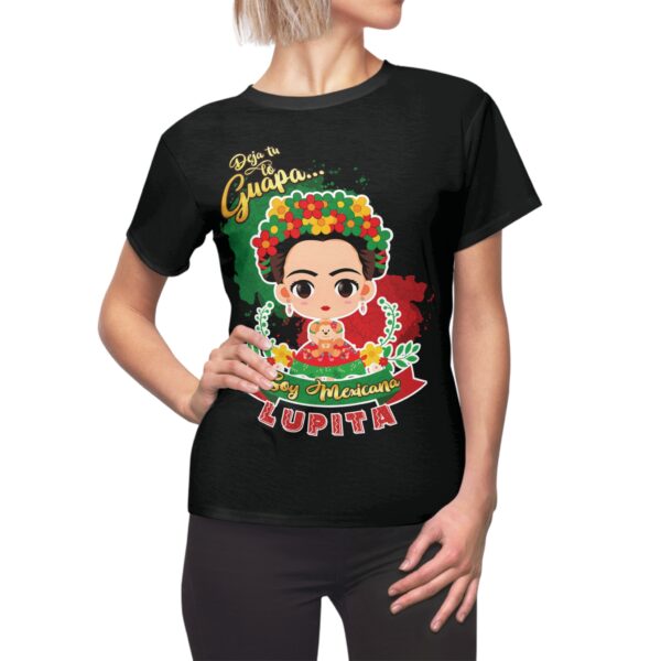 Personalized Frida Kahlo Inspired Women's Cut & Sew Tee - 'Soy Mexicana' Graphic Shirt - Image 3