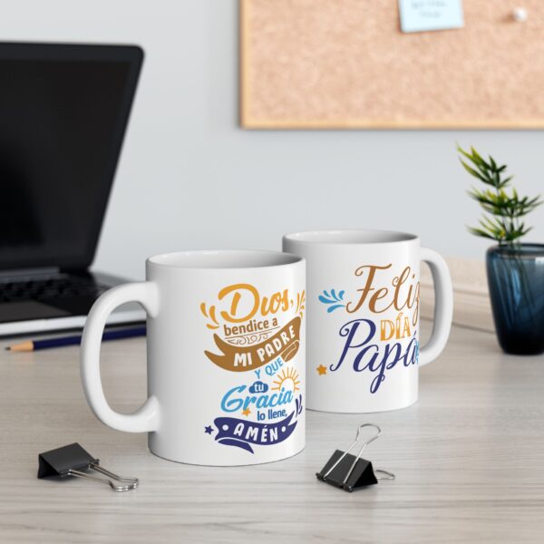 Personalized Spanish Prayer Dad Mug - Image 4