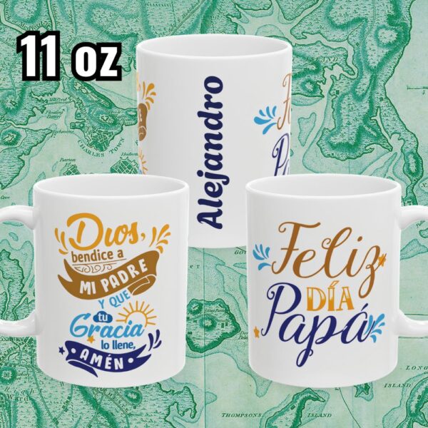 Personalized Spanish Prayer Dad Mug