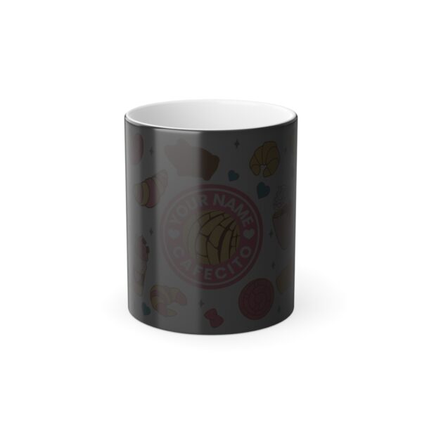 Personalized Color Morphing Mug - Cafecito y Chisme Design with Sweet Treats - Image 4