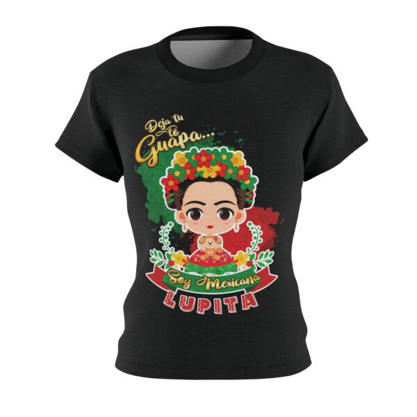 Personalized Frida Kahlo Inspired Women's Cut & Sew Tee - 'Soy Mexicana' Graphic Shirt