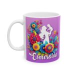 Personalized Floral Ceramic Mug for Mom