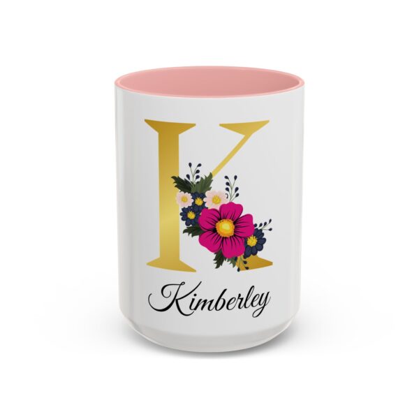 Flowery 'K' Mug, 11oz - Image 2