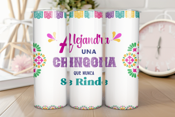Personalized "Ch*ng*na" Skinny Matte Tumbler, 20oz