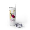 Personalized Floral Skinny Tumbler, 20oz