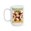'Radiate Positivity', Cute Cow 15oz Ceramic Mug