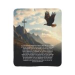 Psalm 25 Inspirational Fleece Sherpa Blanket 50"x60" with Faith Design