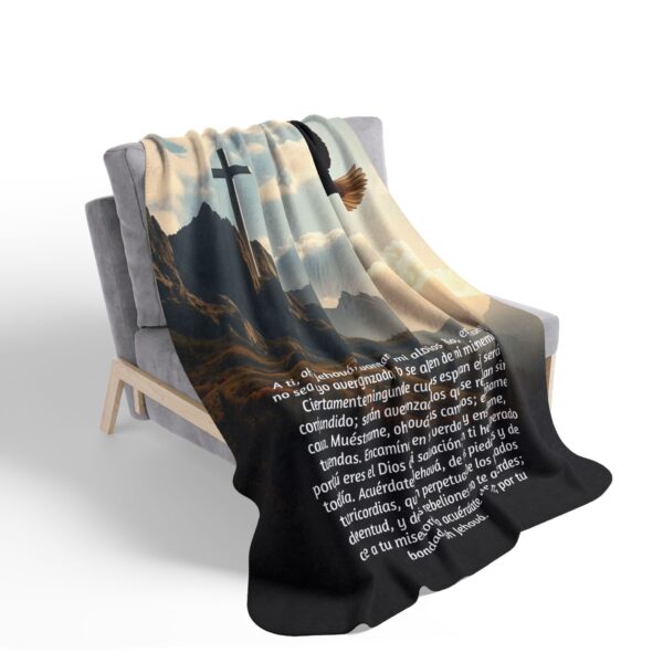 Inspirational Fleece Sherpa Blanket 50"x60" with Faith Design, Cozy Throw for Home, Christian Gift, Inspirational Decor, Perfect for All Occasions - Image 3