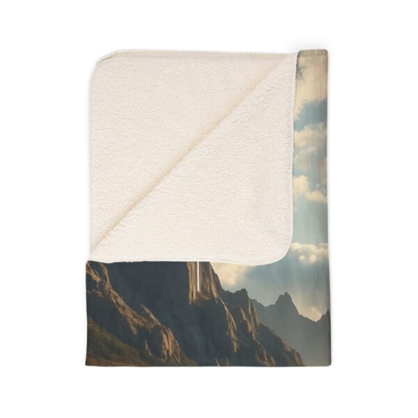 Psalm 25 Inspirational Fleece Sherpa Blanket 50"x60" with Faith Design - Image 2