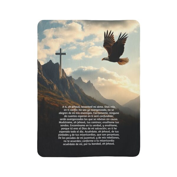 Inspirational Fleece Sherpa Blanket 60"x80" with Faith Design, Cozy Throw for Home, Christian Gift, Inspirational Decor, Perfect for All Occasions