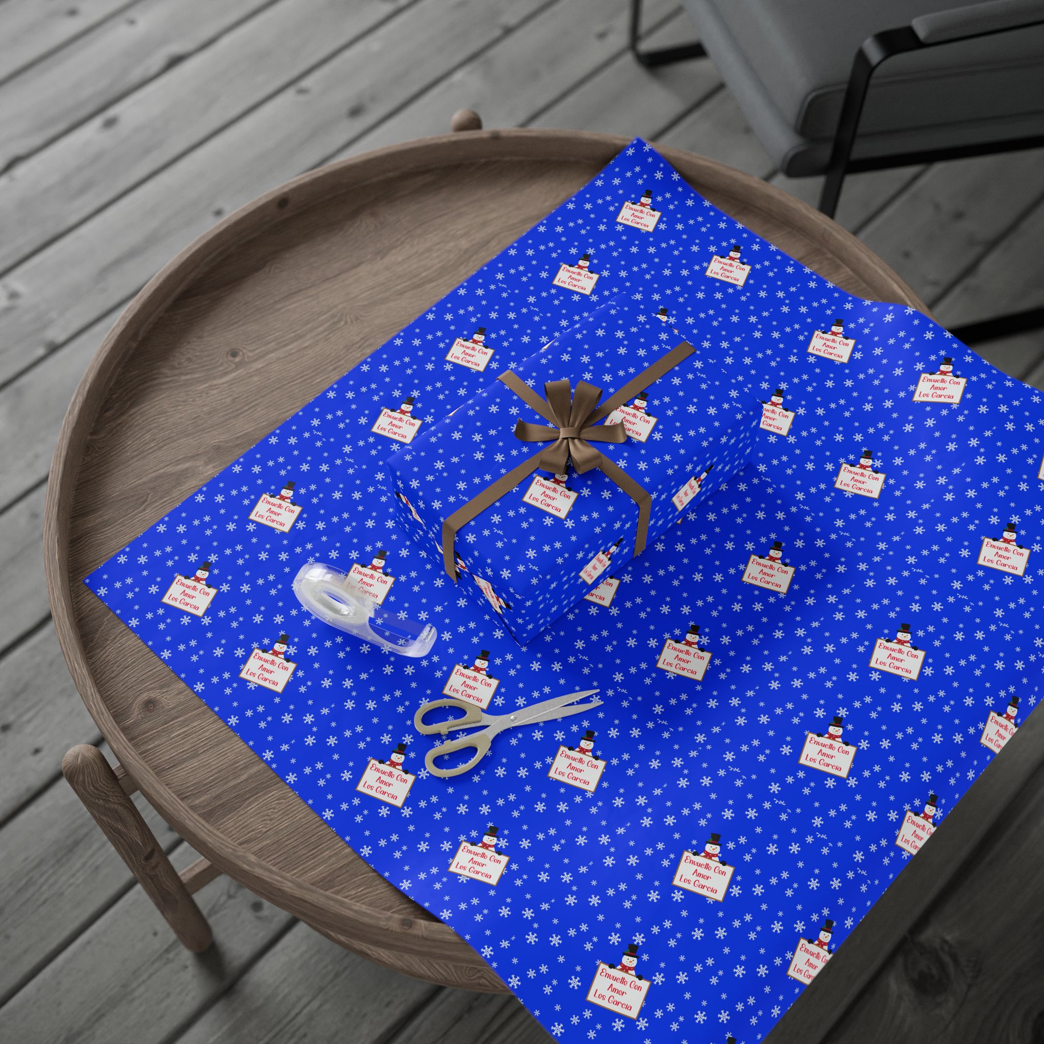 Personalized  Gift Wrapping Paper 'Winter Wonderland' - Snowflake Design for Holidays - Image 8