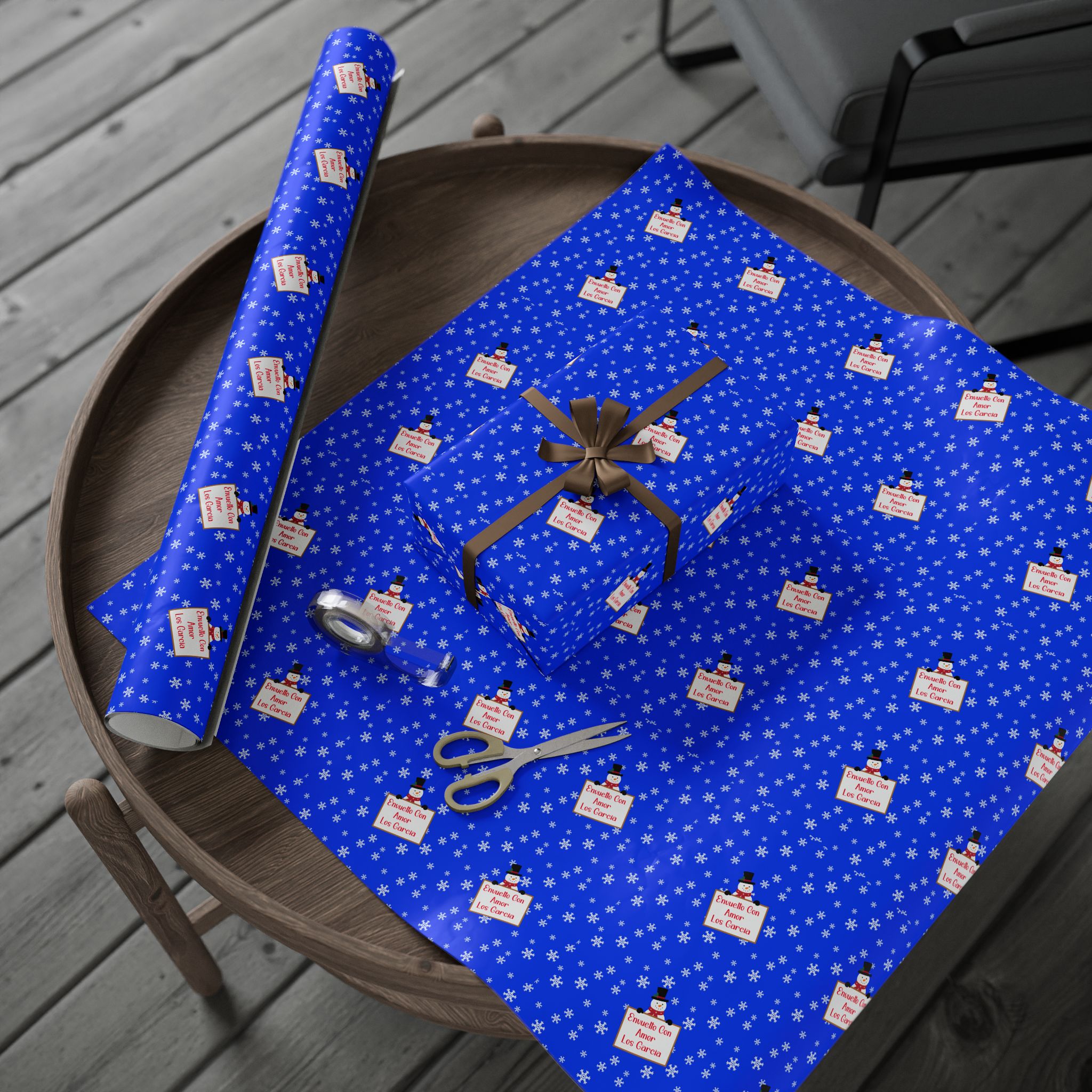 Personalized  Gift Wrapping Paper 'Winter Wonderland' - Snowflake Design for Holidays - Image 4