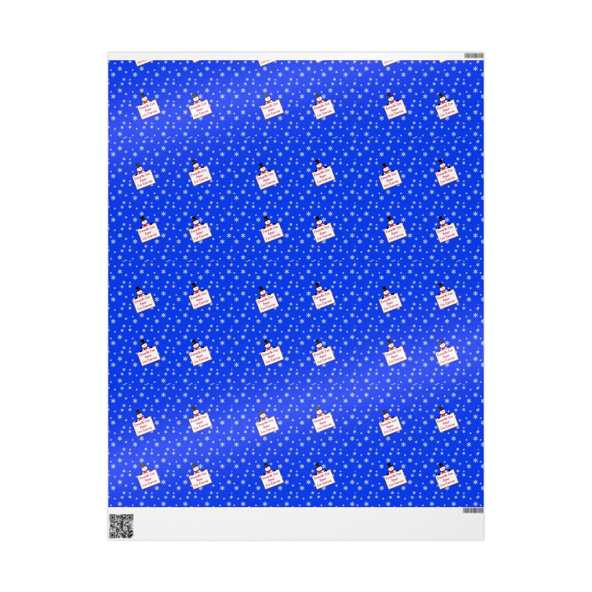 Personalized  Gift Wrapping Paper 'Winter Wonderland' - Snowflake Design for Holidays - Image 21