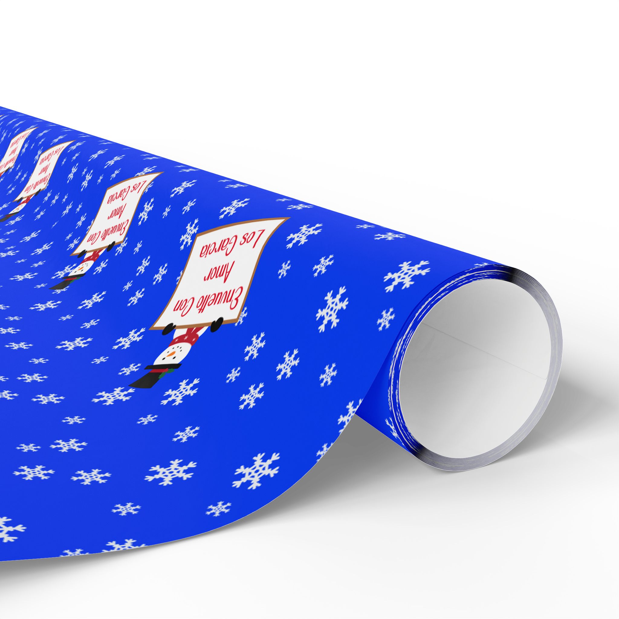 Personalized  Gift Wrapping Paper 'Winter Wonderland' - Snowflake Design for Holidays - Image 14