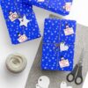 Personalized  Gift Wrapping Paper 'Winter Wonderland' - Snowflake Design for Holidays