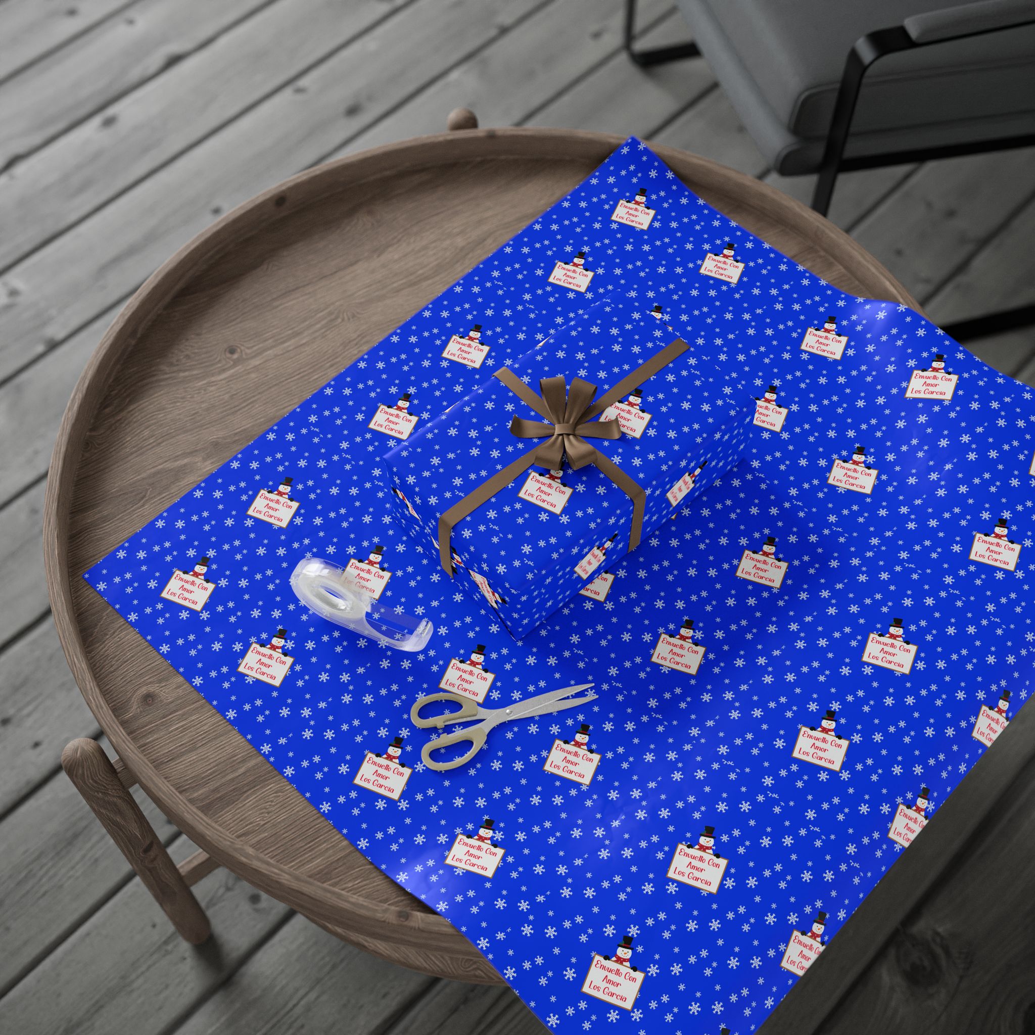 Personalized  Gift Wrapping Paper 'Winter Wonderland' - Snowflake Design for Holidays - Image 24