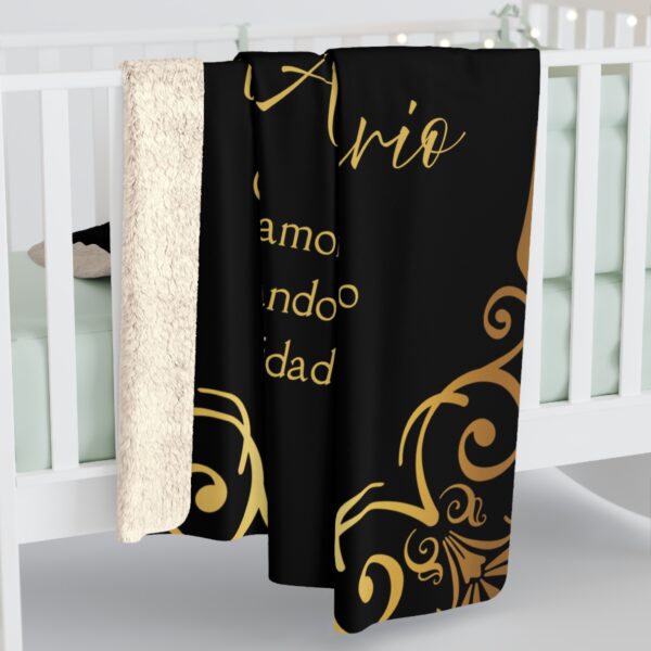 Personalized Anniversary Sherpa Fleece Blanket, Cozy Gift for Couples, Wedding Anniversary Decor, Custom Home Accessory, Love Celebration - Image 4