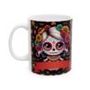 Personalized Vibrant Day of the Dead Ceramic Mug - Colorful Sugar Skull Design (11oz & 15oz)