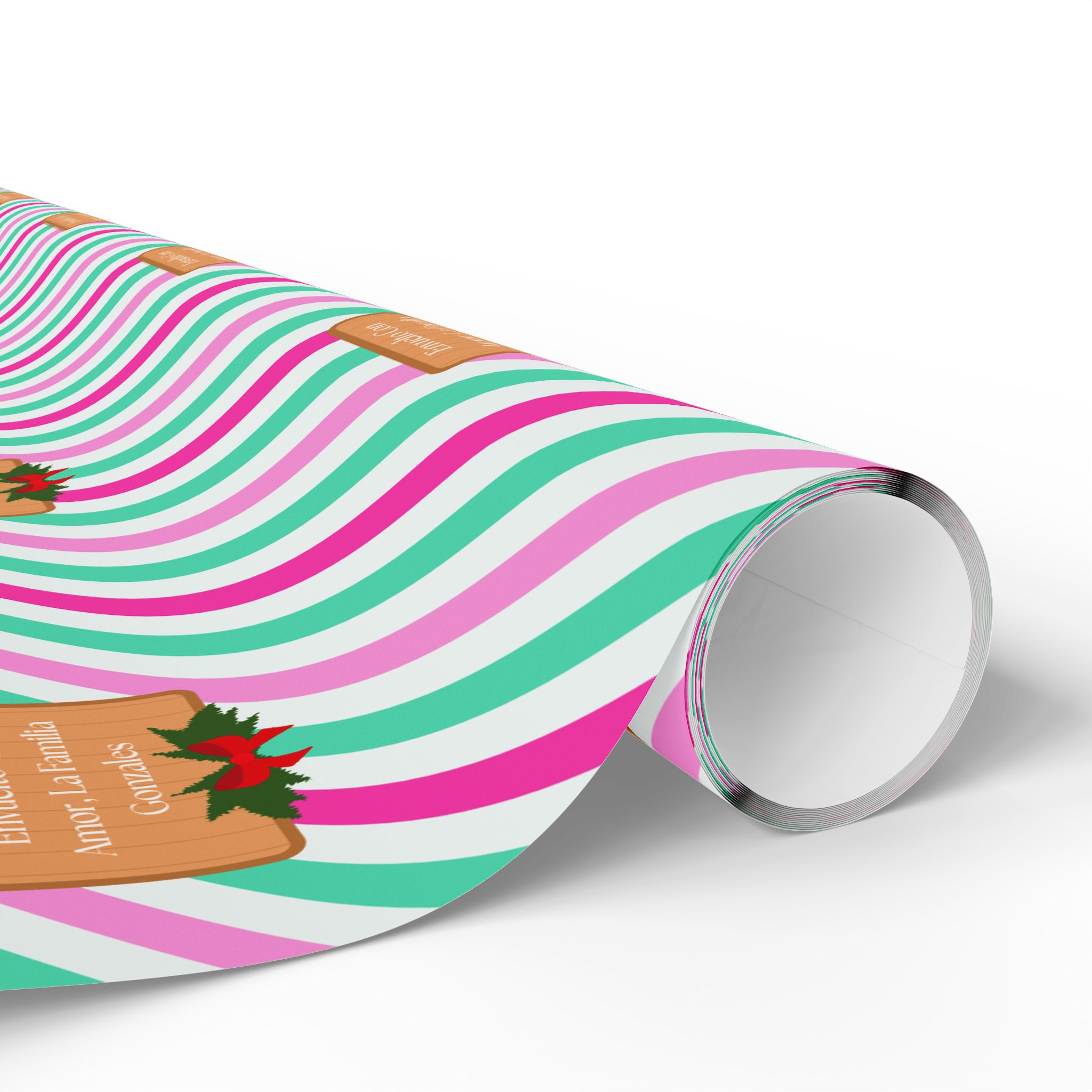 Festive Wrapping Paper Roll - Colorful Holiday Gift Wrap with Candy Canes and Stripes - Image 6
