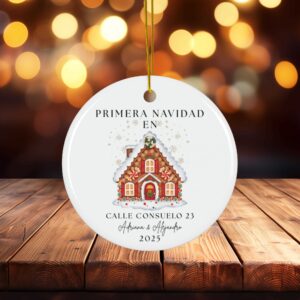 Personalized Bilingual Ornament Primera Navidad en Casa First Christmas in New Home Ornament Spanish English Holiday Gift New Home Ornament Family Ornament Custom Keepsake 2025