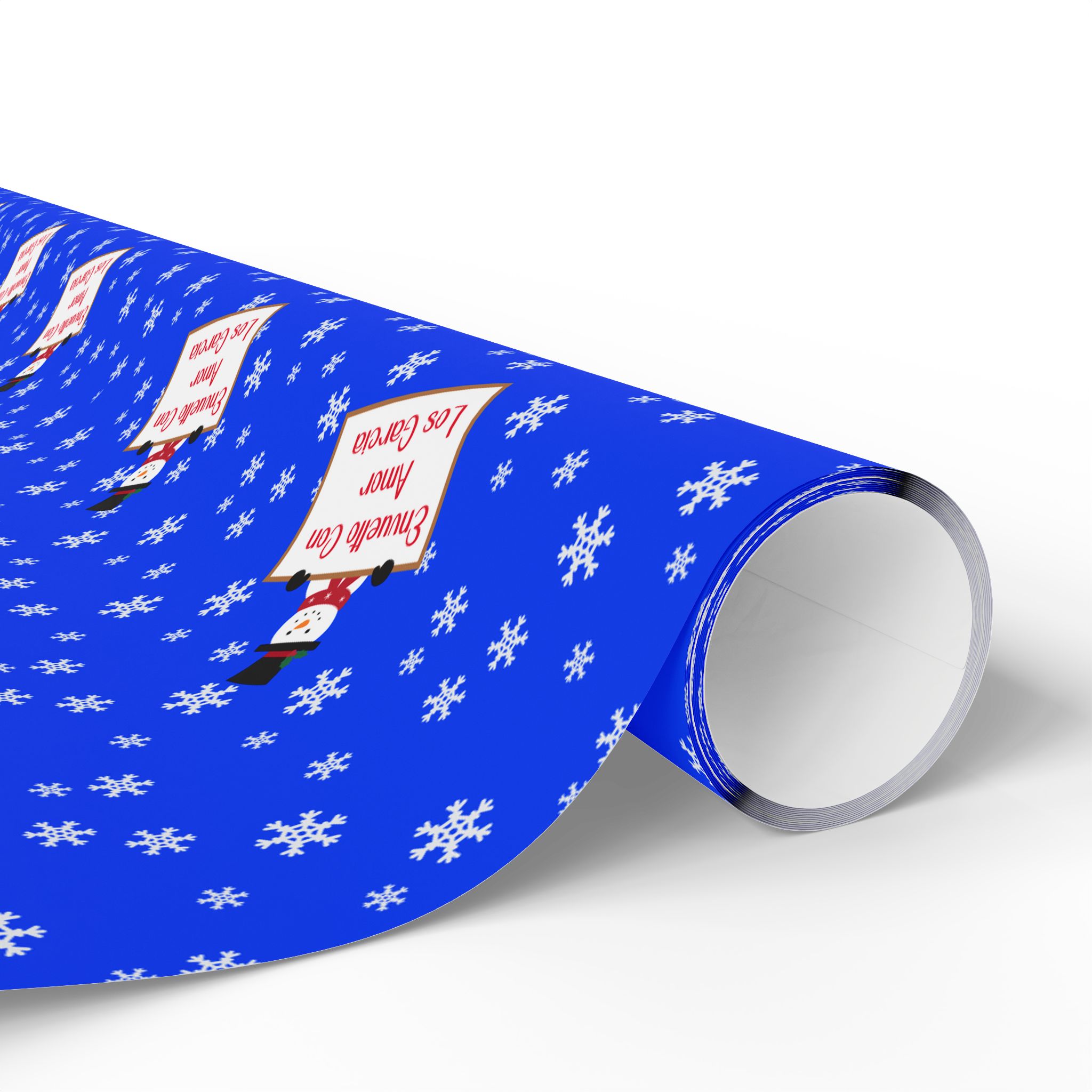 Personalized  Gift Wrapping Paper 'Winter Wonderland' - Snowflake Design for Holidays - Image 10