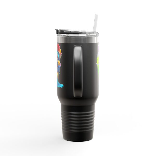 Colorful Insulated Travel Mug - 40oz, Perfect for Coffee Lovers, Unique Gift, Personalized Travel Cup, Eco-Friendly Drinkware, Dia de [...] - Image 7