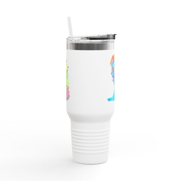 Colorful Insulated Travel Mug - 40oz, Perfect for Coffee Lovers, Unique Gift, Personalized Travel Cup, Eco-Friendly Drinkware, Dia de [...] - Image 2