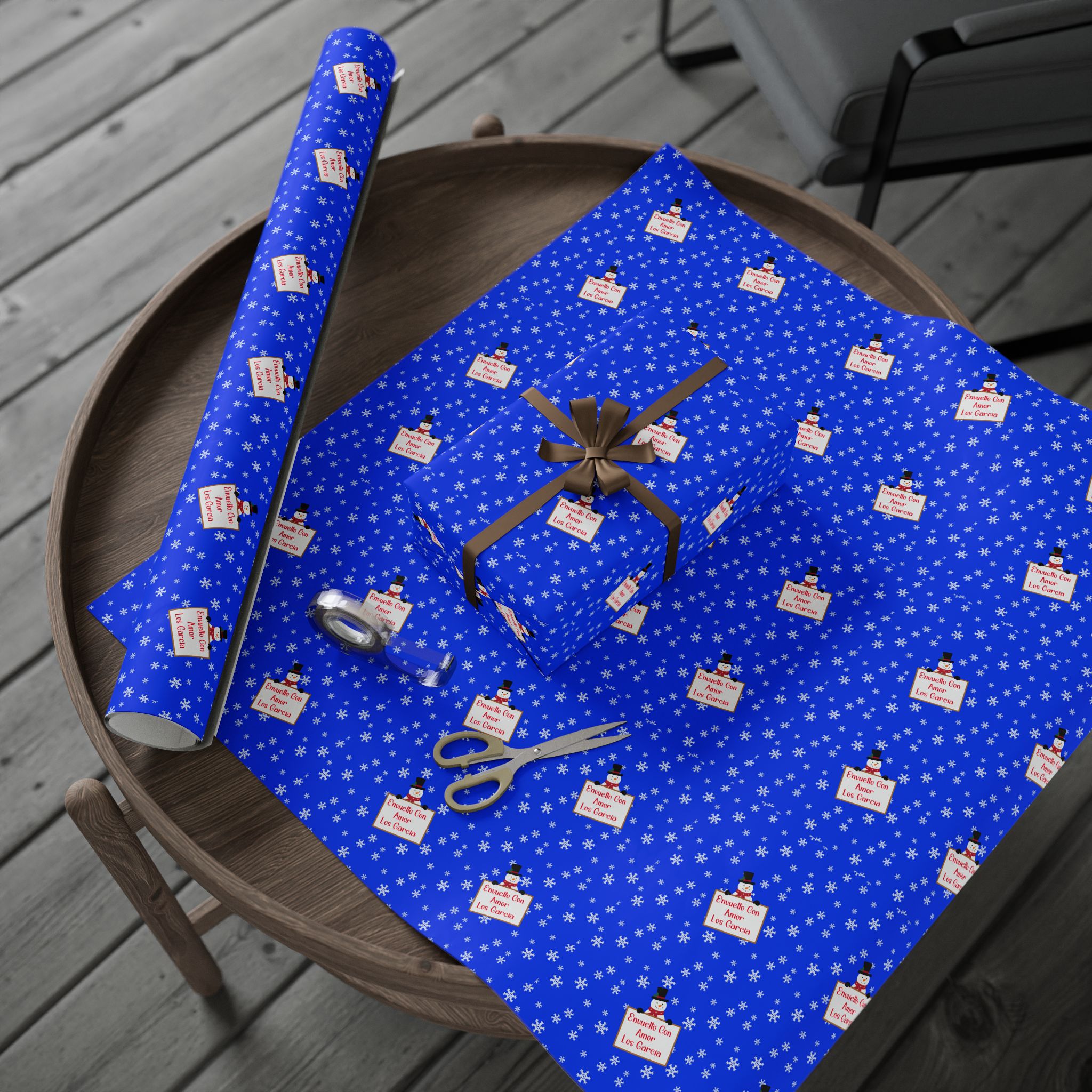 Personalized  Gift Wrapping Paper 'Winter Wonderland' - Snowflake Design for Holidays - Image 12