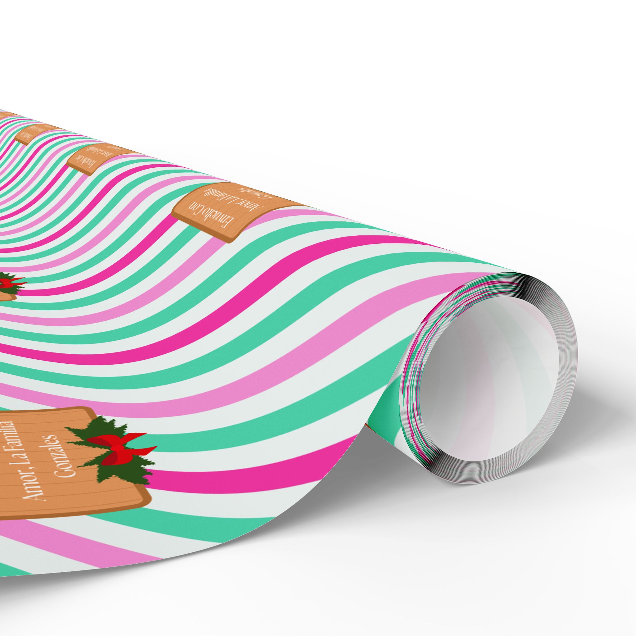 Festive Wrapping Paper Roll - Colorful Holiday Gift Wrap with Candy Canes and Stripes - Image 10