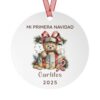 Personalized Baby's First Christmas Metal Ornament
