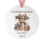 Personalized Baby's First Christmas Metal Ornament
