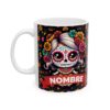 Personalized Vibrant Day of the Dead Ceramic Mug - Colorful Sugar Skull Design (11oz & 15oz)