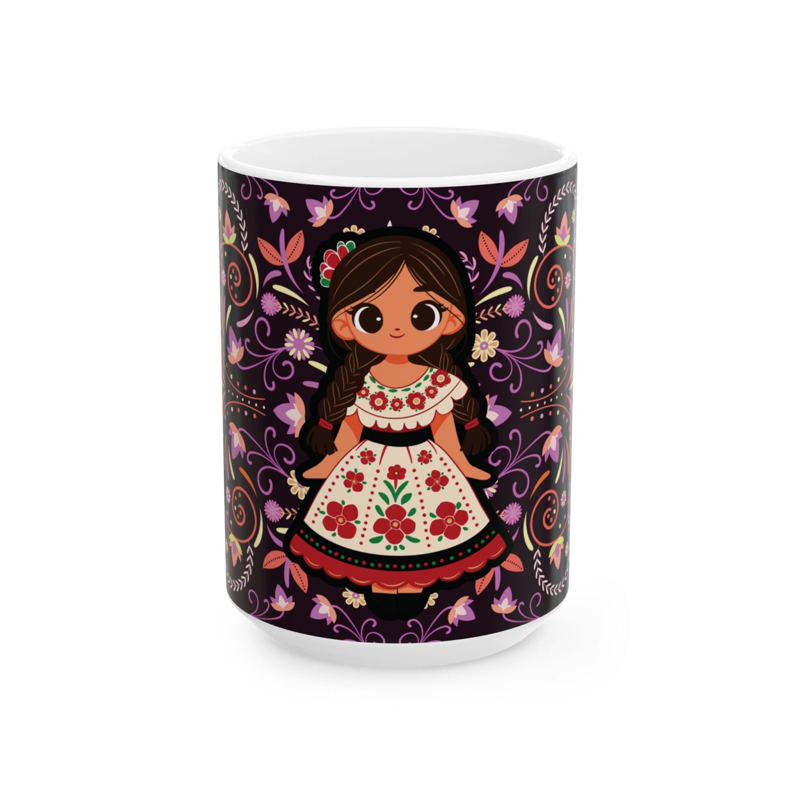 Valiente Boutique Mug | Courageous Folk Art Taza – 15oz - Image 3