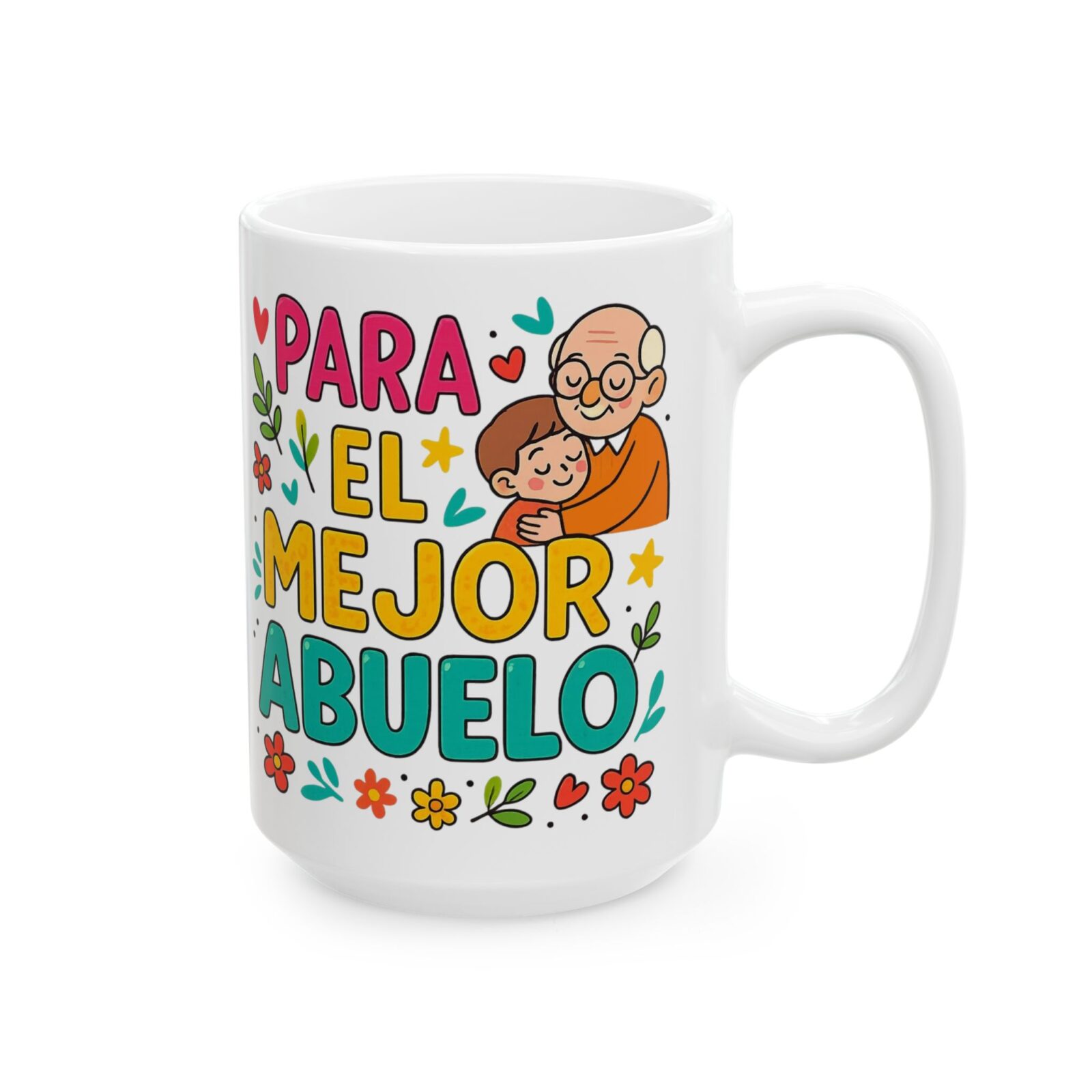 Ceramic Mug — "Para El Mejor Abuelo" Cute Family Grandpa & Dad Coffee Cup - Image 2