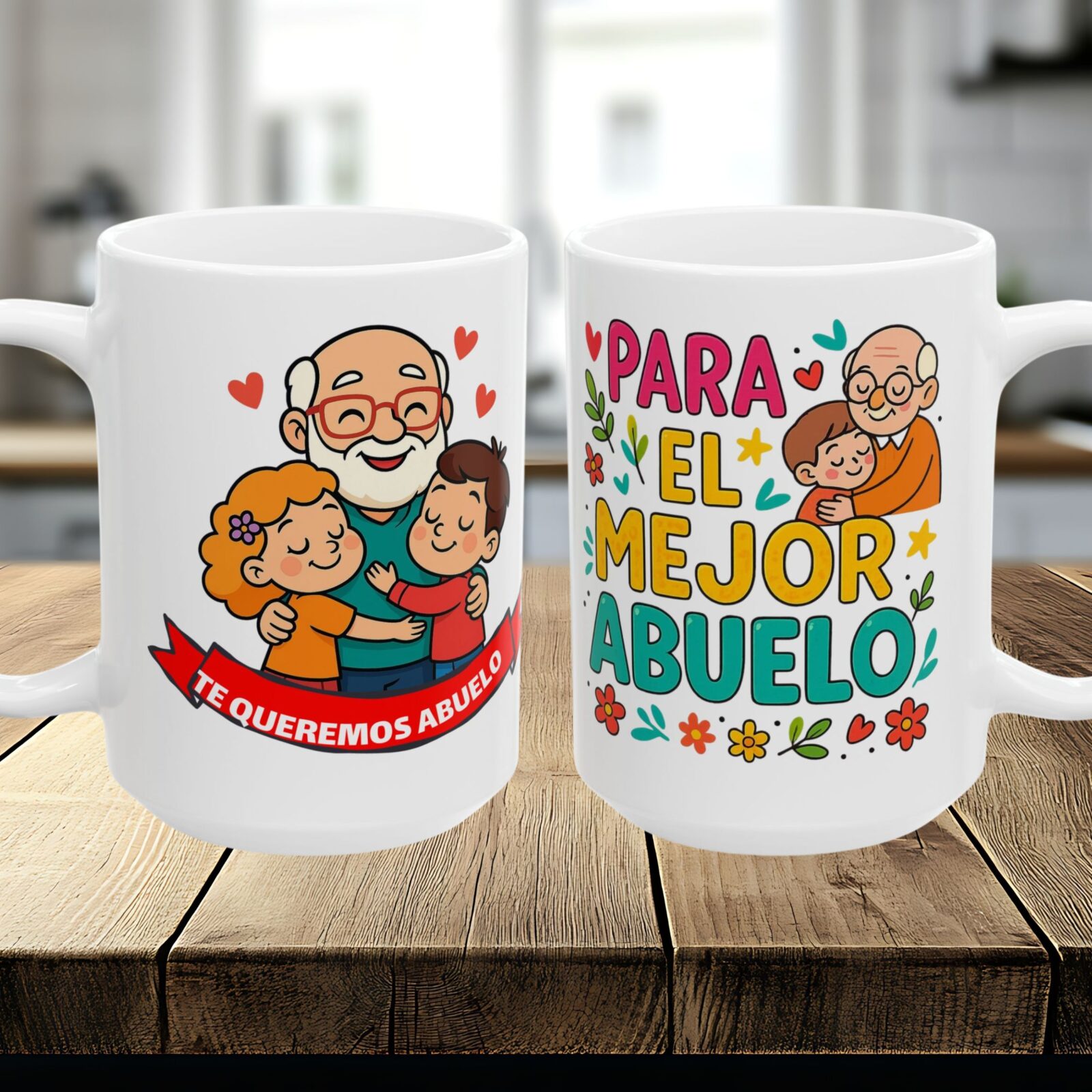 Ceramic Mug — "Para El Mejor Abuelo" Cute Family Grandpa & Dad Coffee Cup - Image 3