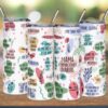 Botanical Inspirational Skinny Tumbler with Straw - 20oz