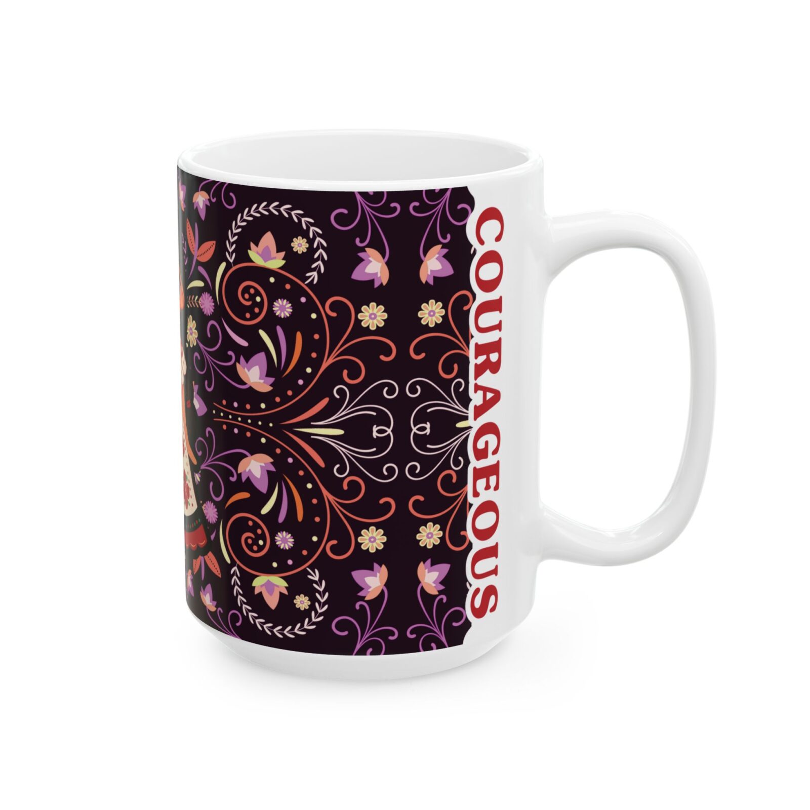 Valiente Boutique Mug | Courageous Folk Art Taza – 15oz - Image 5