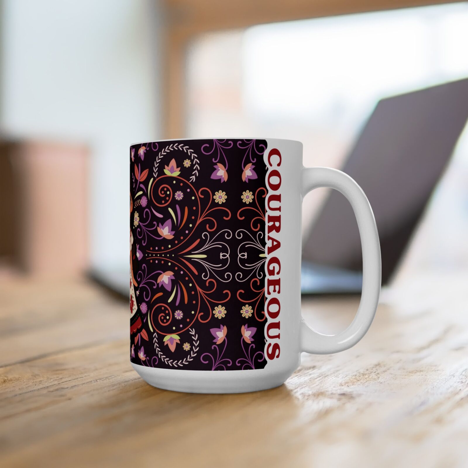 Valiente Boutique Mug | Courageous Folk Art Taza – 15oz - Image 6