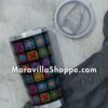 Granny Square Collection — Colorful Crochet Granny Square Pattern, 20oz Tumbler , Stainless Travel Mug